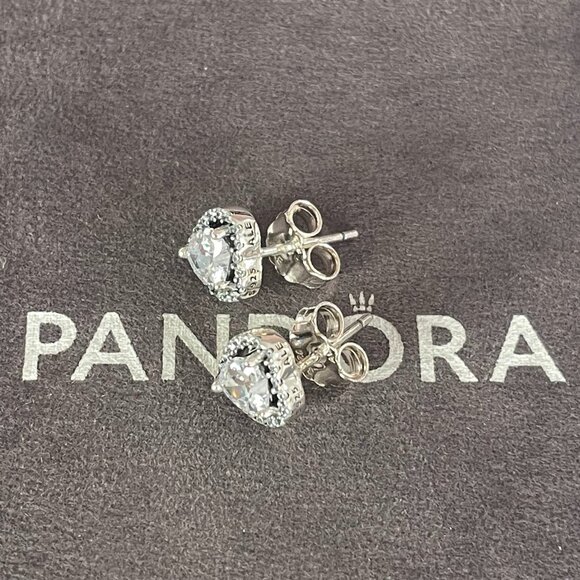 Pandora Elevated Heart Stud Earrings - Picture 4 of 4
